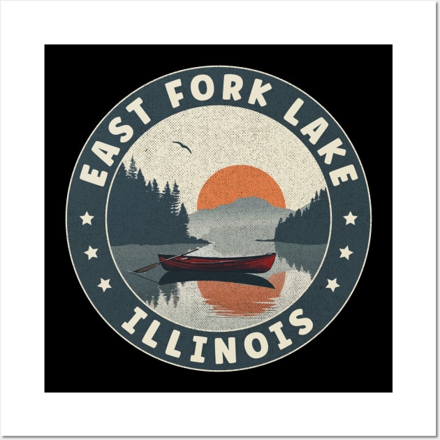 East Fork Lake Illinois Sunset Wall Art by turtlestart